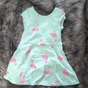 Cat & Jack Mint Green Flamingo Dress